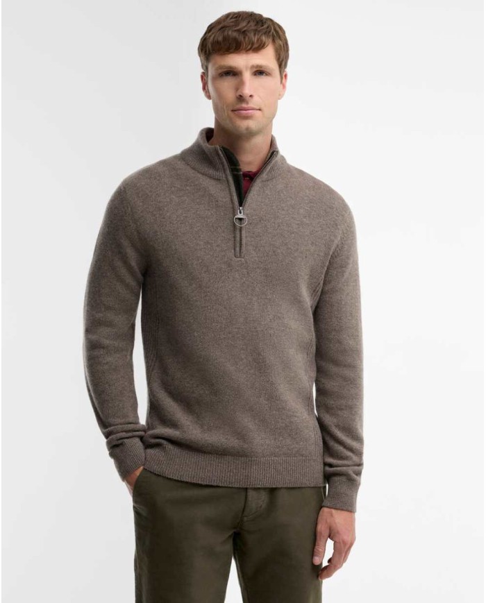 BARBOUR MAGLIA CON MEZZA ZIP HOLDEN