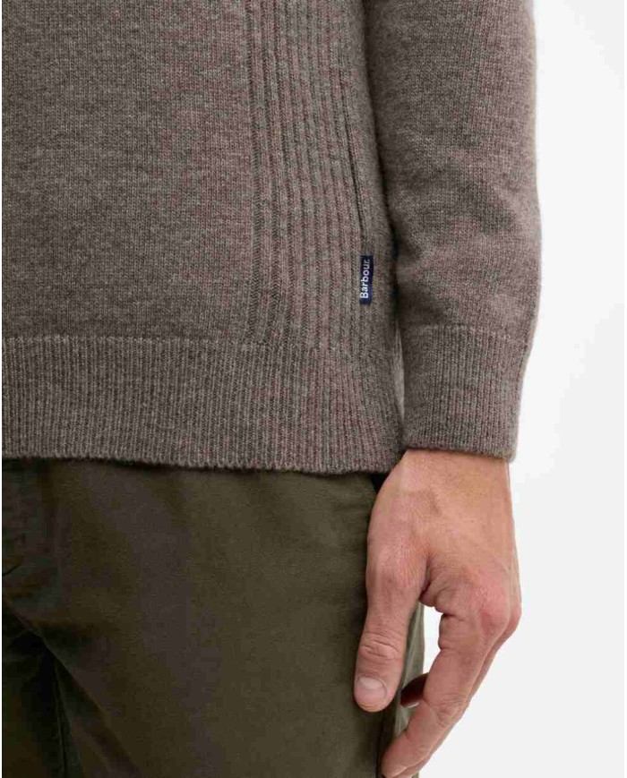 BARBOUR MAGLIA CON MEZZA ZIP HOLDEN
