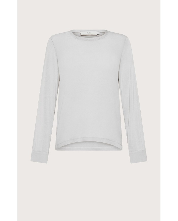 SEVENTY T-SHIRT A MANICHE LUNGHE DI SETA