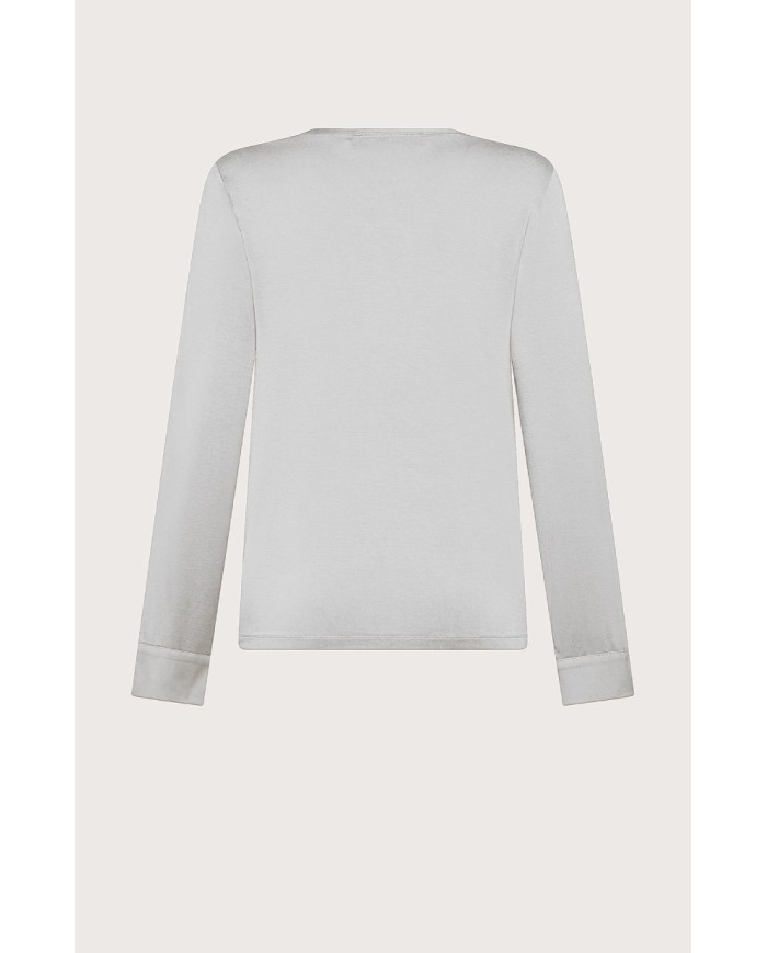 SEVENTY T-SHIRT A MANICHE LUNGHE DI SETA