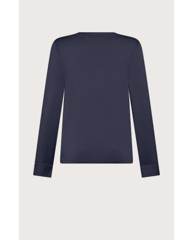 SEVENTY T-SHIRT A MANICHE LUNGHE DI SETA