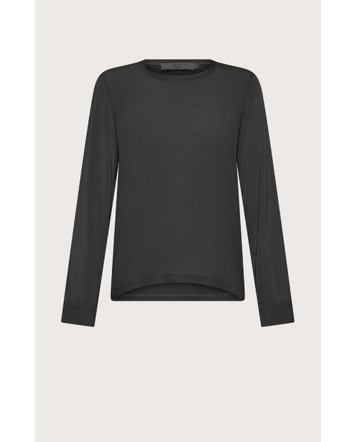SEVENTY T-SHIRT A MANICHE LUNGHE DI SETA