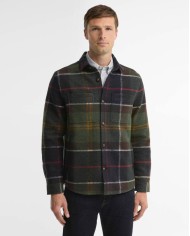 BARBOUR OVERSHIRT WOODLANE SPAZZOLATA CON MOTIVO A QUADRI
