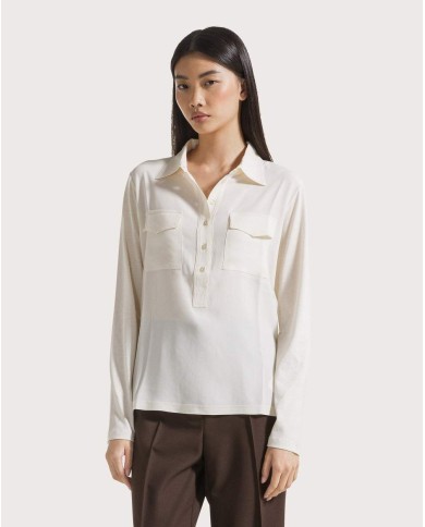 SEVENTY VENEZIA BLUSA IN JERSEY E VISCOSA