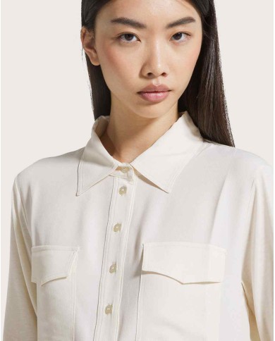 SEVENTY VENEZIA BLUSA IN JERSEY E VISCOSA
