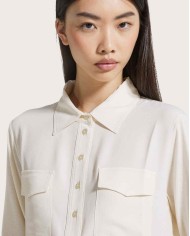 SEVENTY VENEZIA BLUSA IN JERSEY E VISCOSA