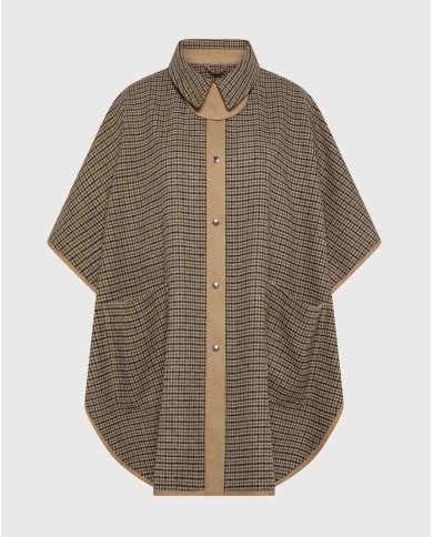SEVENTY VENEZIA PONCHO FANTASIA PIE DE POULE