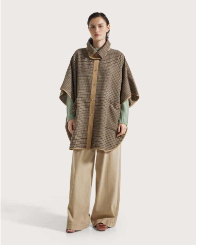 SEVENTY VENEZIA PONCHO FANTASIA PIE DE POULE