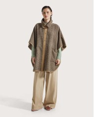 SEVENTY VENEZIA PONCHO FANTASIA PIE DE POULE