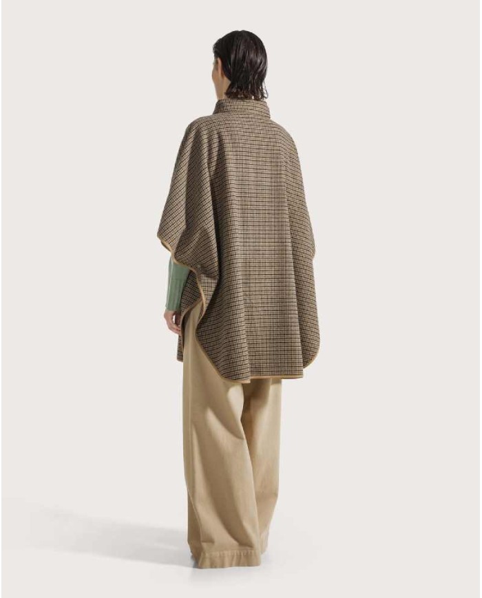 SEVENTY VENEZIA PONCHO FANTASIA PIE DE POULE