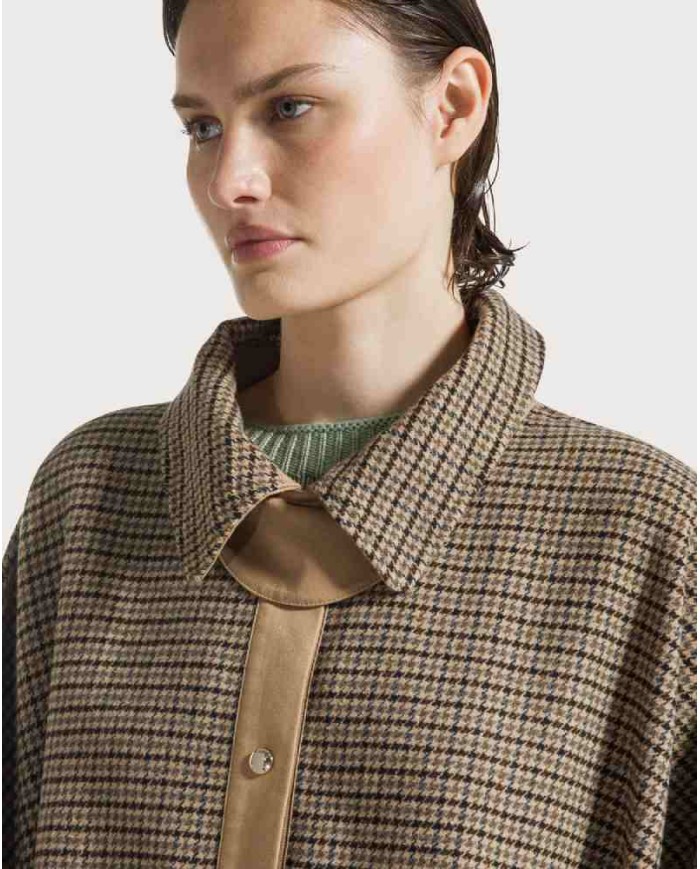SEVENTY VENEZIA PONCHO FANTASIA PIE DE POULE