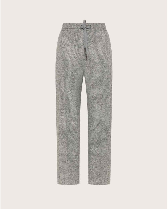 SEVENTY VENEZIA PANTALONE IN LANA EFFETTO FELTRO FANTASIA