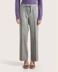 SEVENTY VENEZIA PANTALONE IN LANA EFFETTO FELTRO FANTASIA