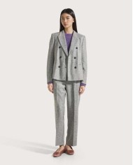 SEVENTY VENEZIA PANTALONE IN LANA EFFETTO FELTRO FANTASIA