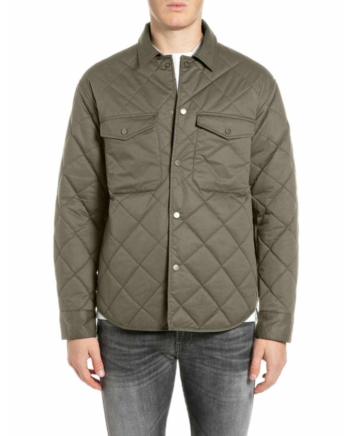 REPLAY GIACCA COMFORT COMPACT IN COTONE