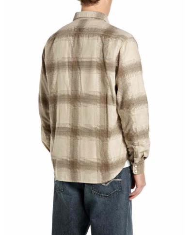 REPLAY CAMICIA A QUADRETTI IN COTONE