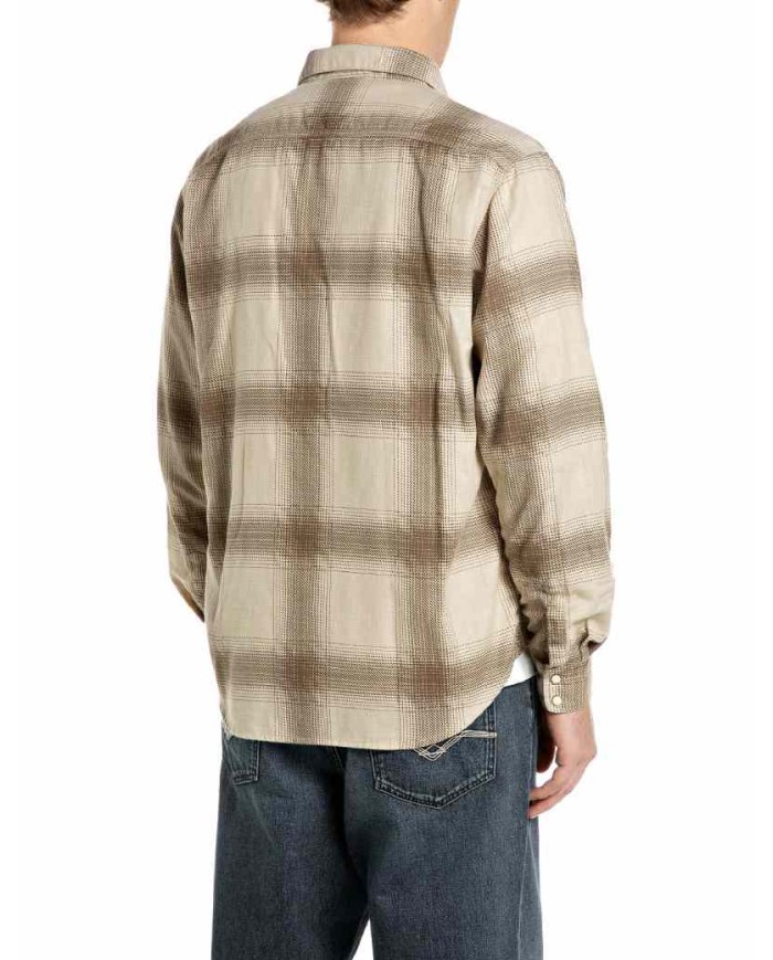 REPLAY CAMICIA A QUADRETTI IN COTONE