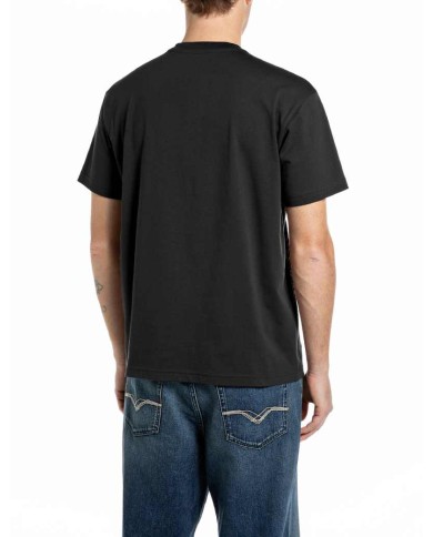 REPLAY MAGLIETTA REGULAR FIT CON RICAMO R