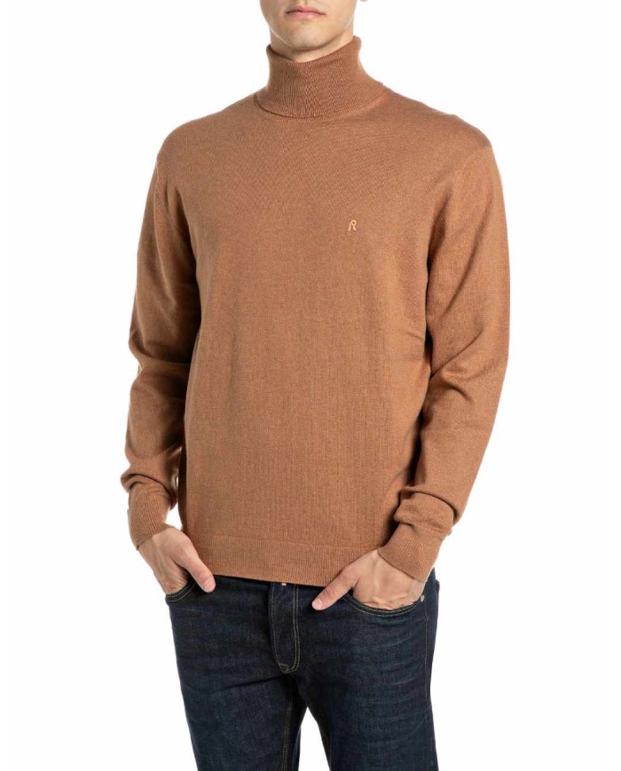 REPLAY MAGLIONE DOLCEVITA IN COTONE E CASHMERE