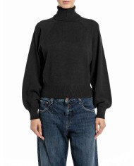 REPLAY MAGLIA DOLCEVITA CON MANICHE A PALLONCINO