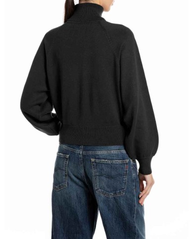 REPLAY MAGLIA DOLCEVITA CON MANICHE A PALLONCINO