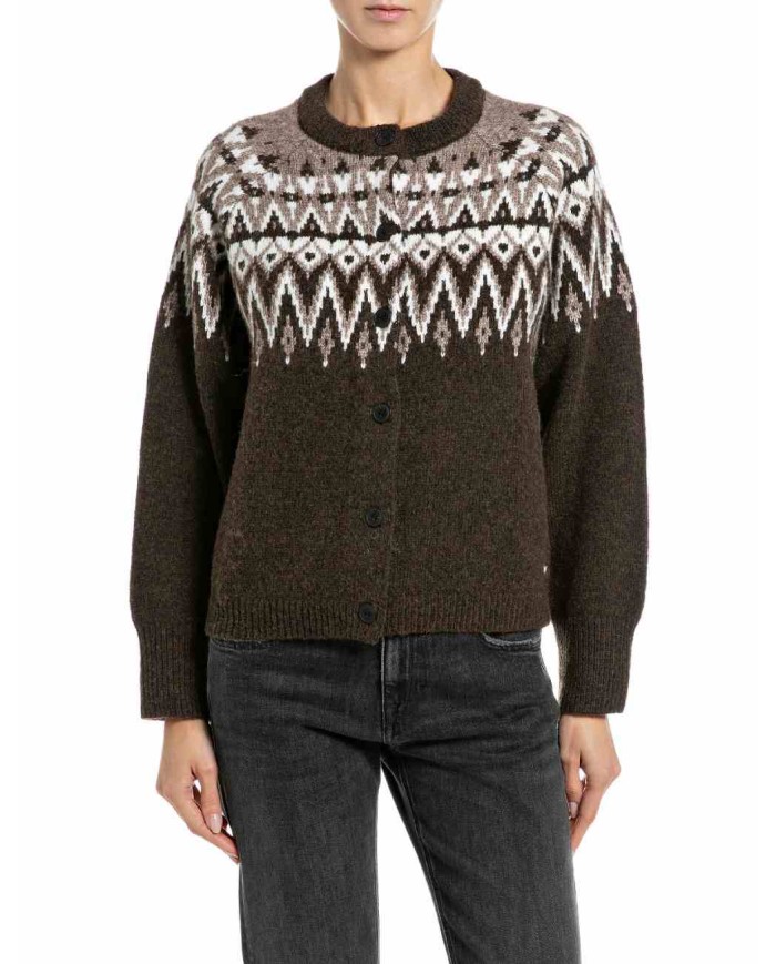 REPLAY CARDIGAN CROPPED FANTASIA