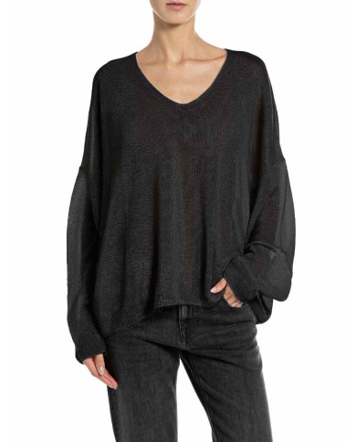 REPLAY MAGLIA CON SCOLLO A V