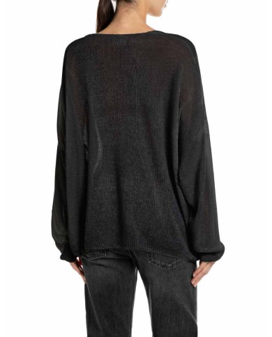 REPLAY MAGLIA CON SCOLLO A V