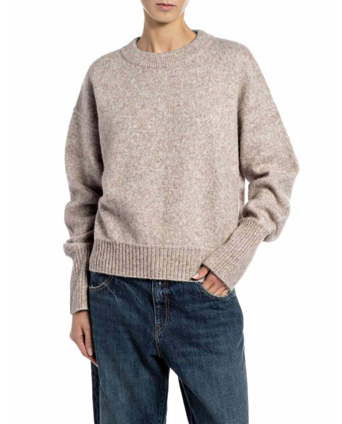 REPLAY MAGLIA IN MISTO LANA E ALPACA