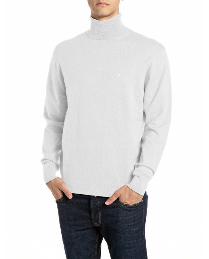 REPLAY MAGLIONE DOLCEVITA IN COTONE E CASHMERE