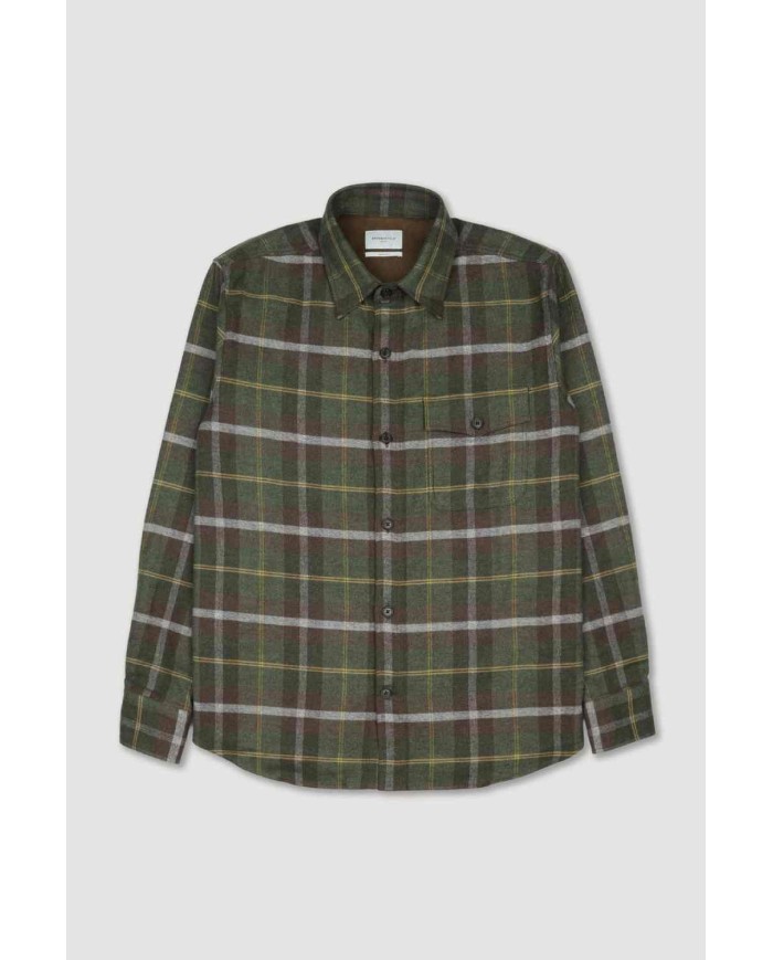 BROOKSFIELD CAMICIA IN FLANELLA DI COTONE OVERSIZE