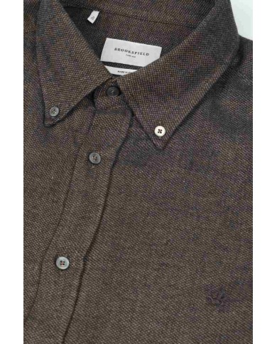 BROOKSFIELD CAMICIA CLUB BUTTON DOWN IN COTONE SMERIGLIATO