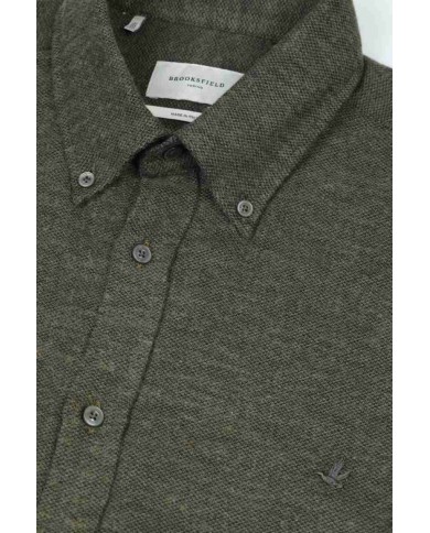 BROOKSFIELD CAMICIA CLUB BUTTON DOWN IN COTONE SMERIGLIATO