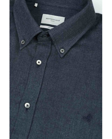 BROOKSFIELD CAMICIA CLUB BUTTON DOWN IN COTONE SMERIGLIATO