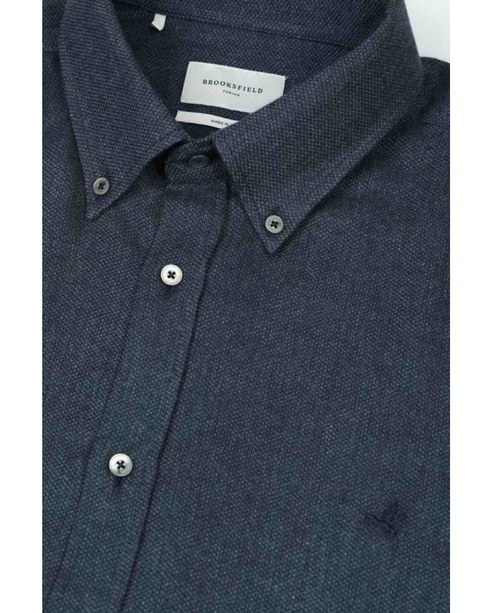 BROOKSFIELD CAMICIA CLUB BUTTON DOWN IN COTONE SMERIGLIATO