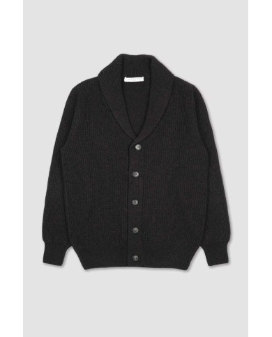 BROOKSFIELD CARDIGAN CON COLLO A SCIALLE IN PURA LANA VERGINE