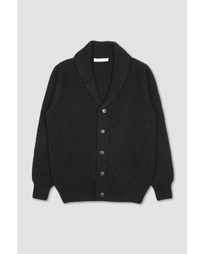 BROOKSFIELD CARDIGAN CON COLLO A SCIALLE IN PURA LANA VERGINE