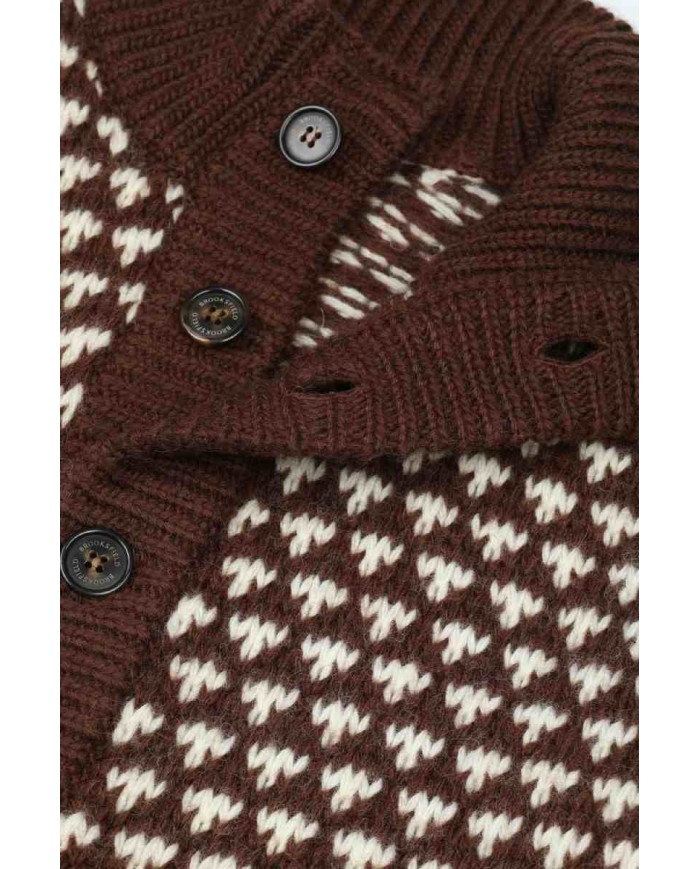 BROOKSFIELD GIUBBOTTO IN MAGLIA IN PURA LANA VERGINE