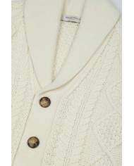 BROOKSFIELD CARDIGAN CON COLLO A SCIALLE IN MISTO LANA