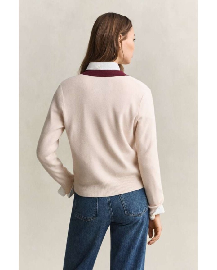 GANT CARDIGAN IN MAGLIA MISTO LANA E CASHMERE
