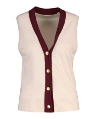 GANT GILET SMANICATO IN MAGLIA A CONTRASTO
