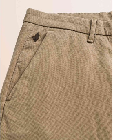 MCS PANTALONE CHINO IN COTONE DOBBY SLIM FIT