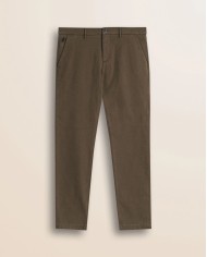 MCS PANTALONE CHINO IN COTONE DOBBY SLIM FIT