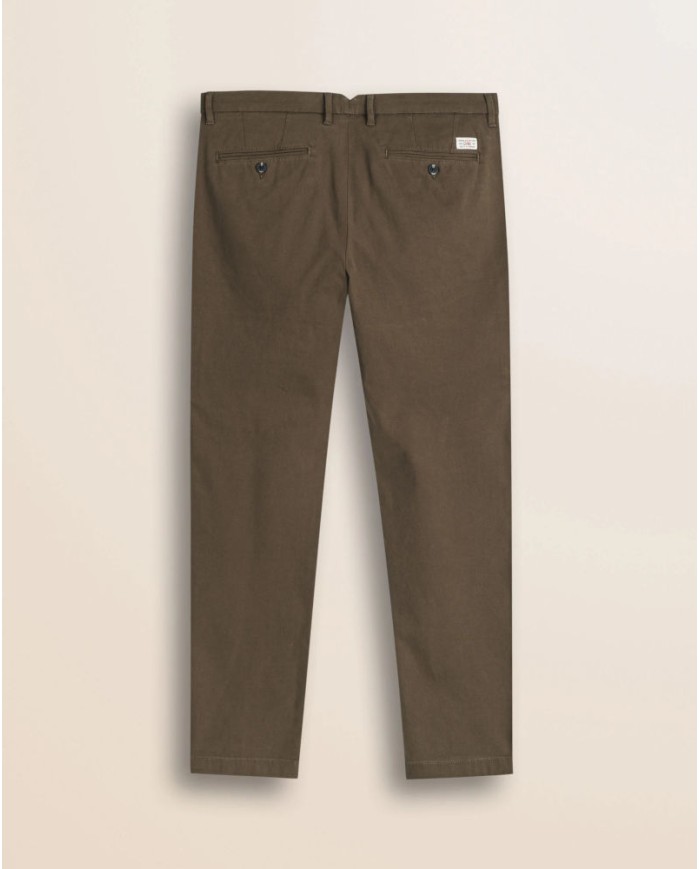 MCS PANTALONE CHINO IN COTONE DOBBY SLIM FIT