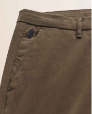 MCS PANTALONE CHINO IN COTONE DOBBY SLIM FIT