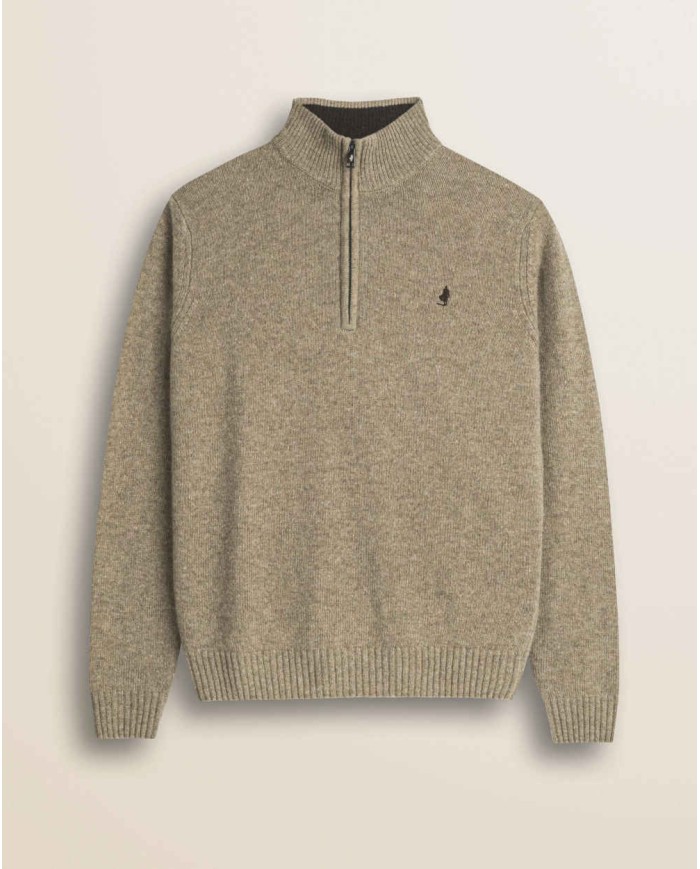 MCS MAGLIONE MEZZA ZIP IN LAMBSWOOL