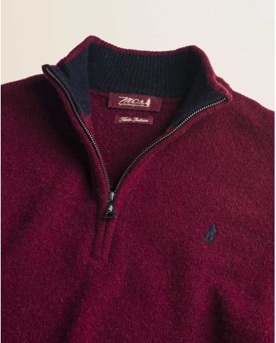 MCS MAGLIONE MEZZA ZIP IN LAMBSWOOL