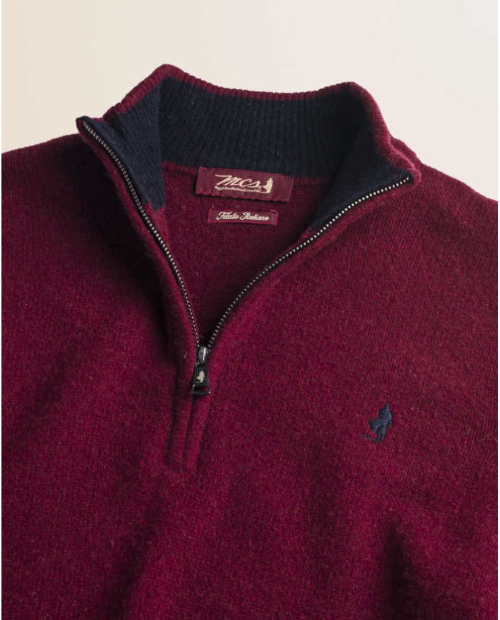 MCS MAGLIONE MEZZA ZIP IN LAMBSWOOL