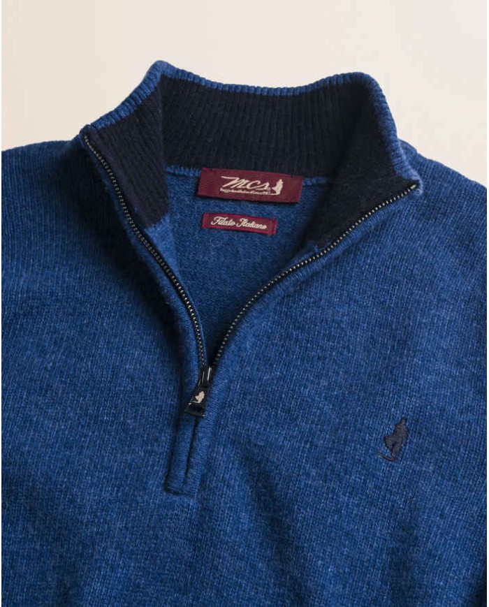 MCS MAGLIONE MEZZA ZIP IN LAMBSWOOL