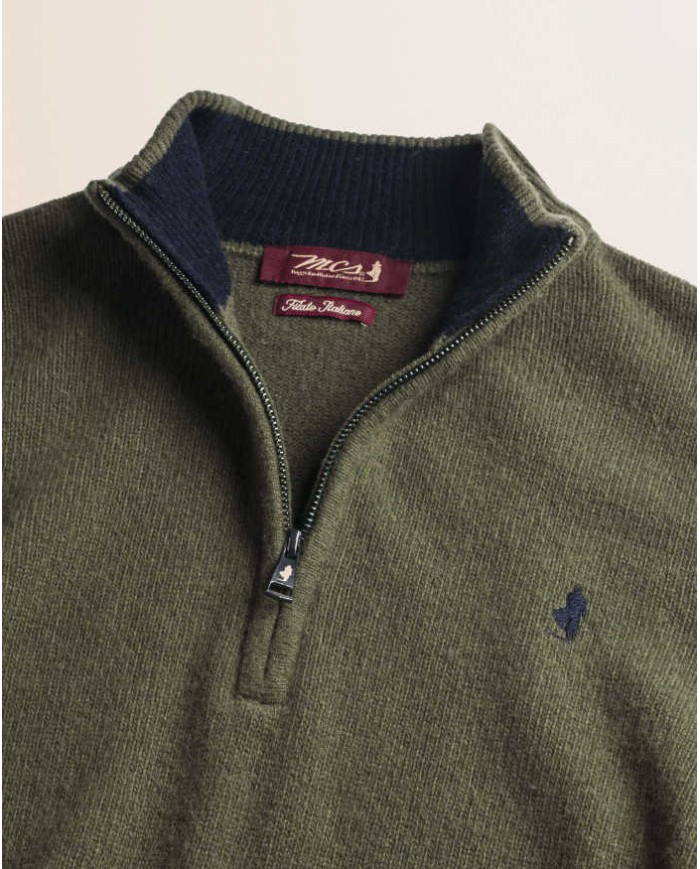MCS MAGLIONE MEZZA ZIP IN LAMBSWOOL